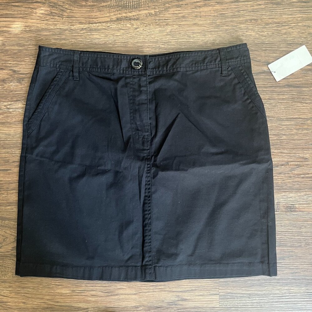 Nautica Black Stretch Cotton Pencil Skirt • Size 10 • NWT